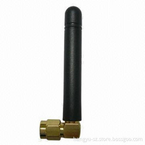 2dBi GSM Rubber Antenna with SMA Male Connector, Measuring 8 x 59mm